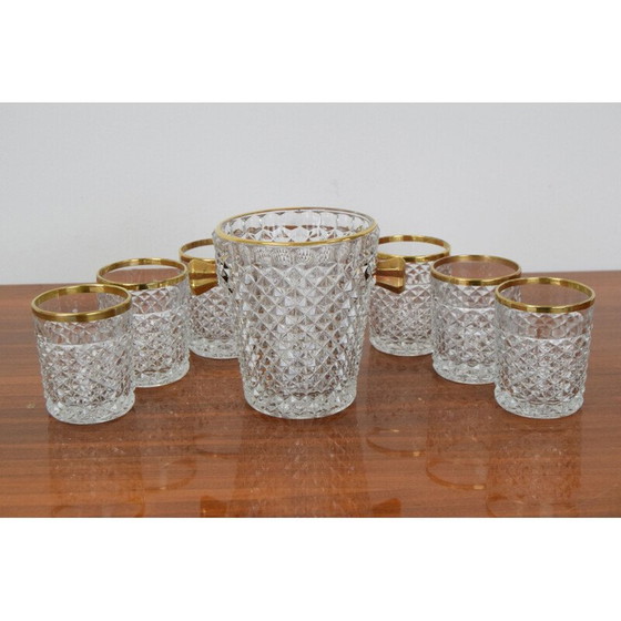Image 1 of Set of vintage glassware barware by Bohemia Crystal, 1960s