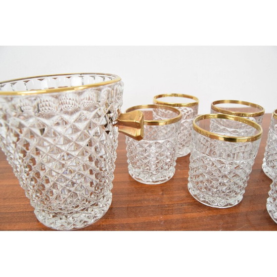 Image 1 of Set of vintage glassware barware by Bohemia Crystal, 1960s