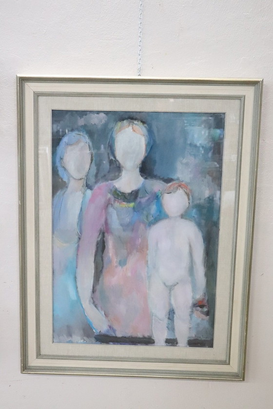 Image 1 of Oil On Canvas Signed Giuliana Pardini And Dated 1973