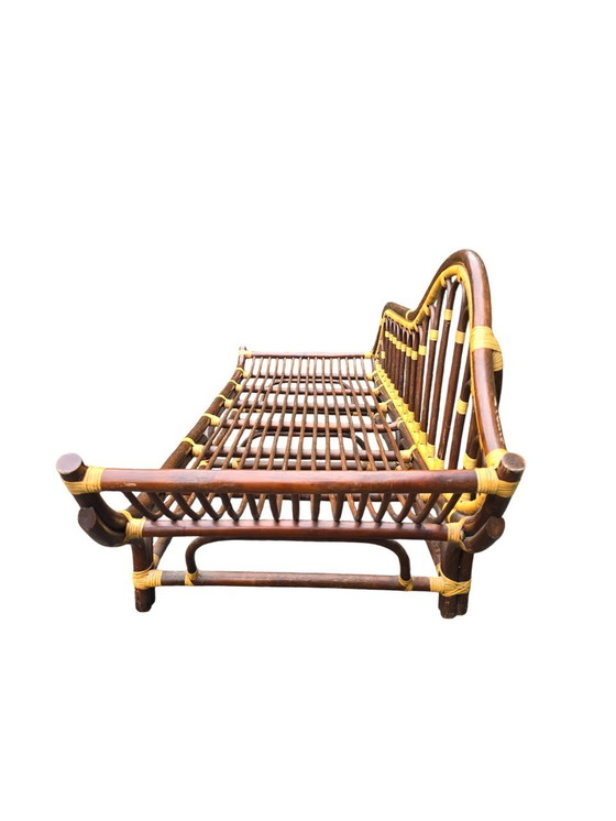 Image 1 of Rattan Bench Bed