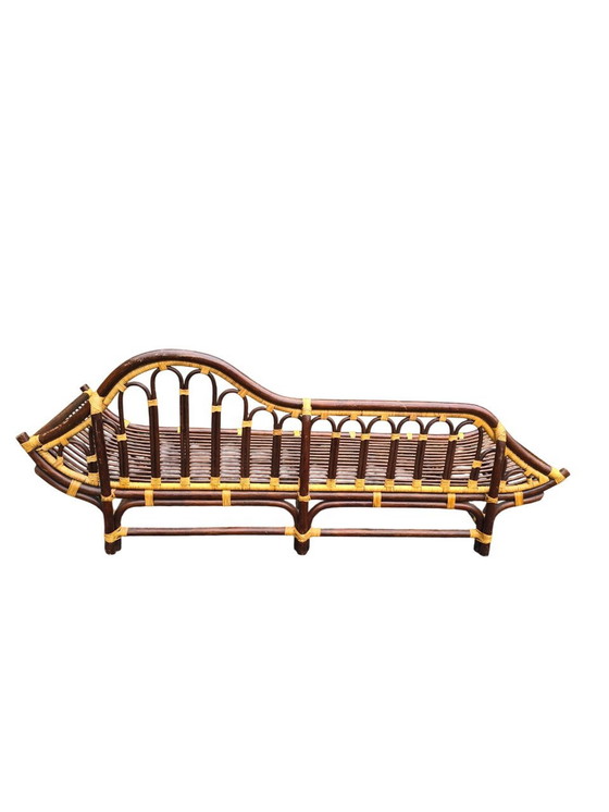 Image 1 of Rattan Bench Bed