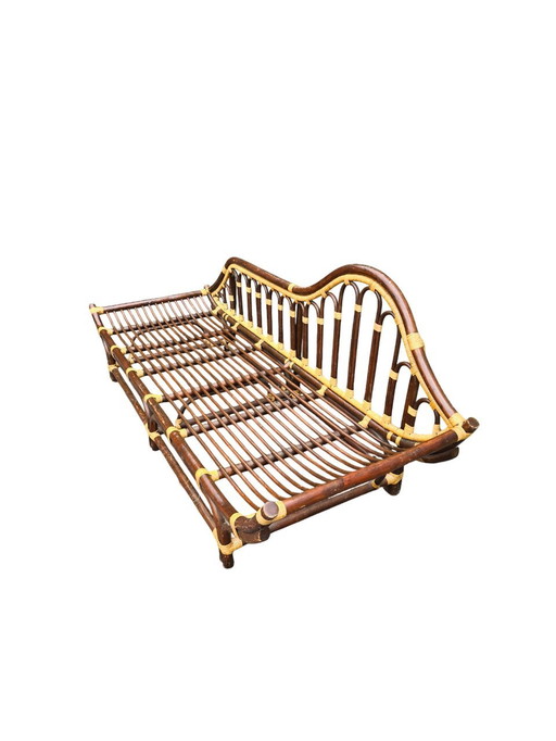 Rattan Bench Bed