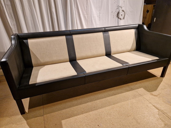 Image 1 of Fredericia 2213 Borge Mogensen 3 Seater Sofa Leather