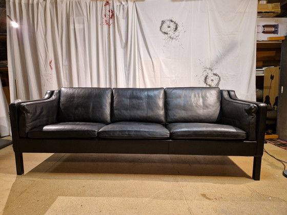 Image 1 of Fredericia 2213 Borge Mogensen 3 Seater Sofa Leather