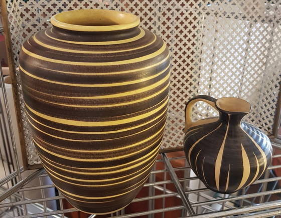 Image 1 of 3X Ceramic Vases, 1950S