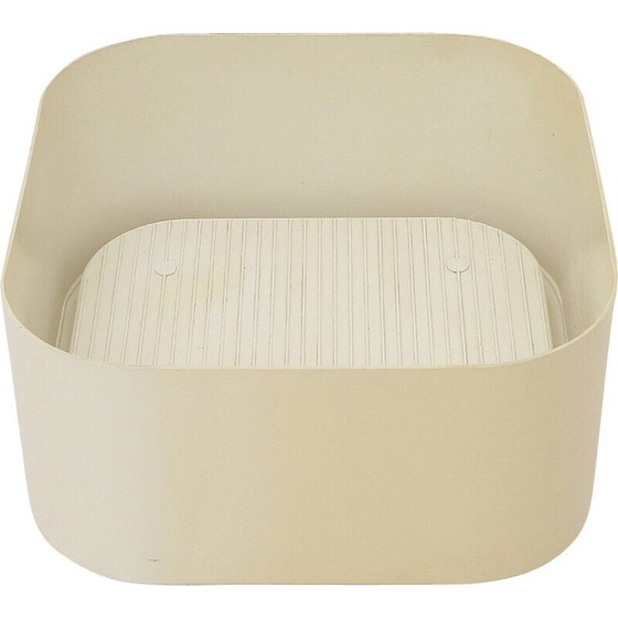 Image 1 of Fioriera vintage "Crescendo" in Abs bianco di Isao Hosoe per Bilumen, 1970