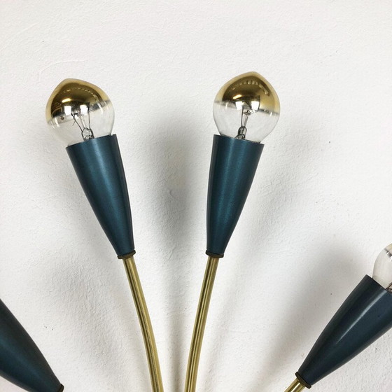 Image 1 of Vintage blue wall lamp in metal, Italy