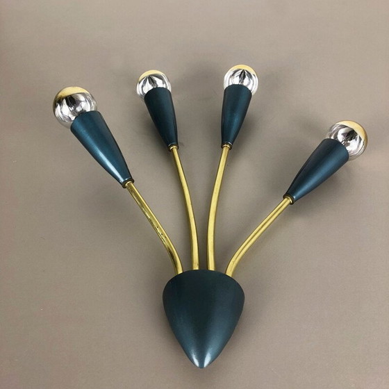 Image 1 of Vintage blue wall lamp in metal, Italy