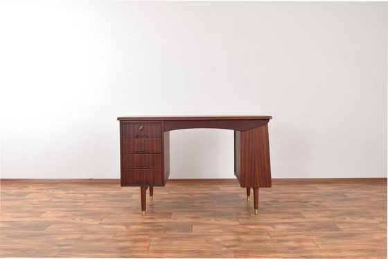 Image 1 of Mid-Century Norwegian Teak Desk Model 44 From Brødrene Jåtogs Møbelfabrikk, 1950S.