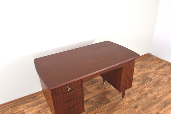 Image 1 of Mid-Century Norwegian Teak Desk Model 44 From Brødrene Jåtogs Møbelfabrikk, 1950S.