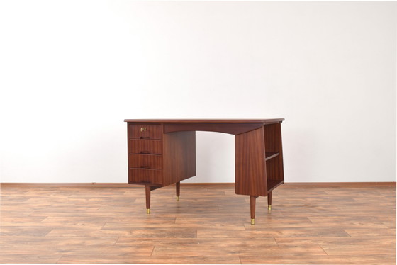 Image 1 of Mid-Century Norwegian Teak Desk Model 44 From Brødrene Jåtogs Møbelfabrikk, 1950S.