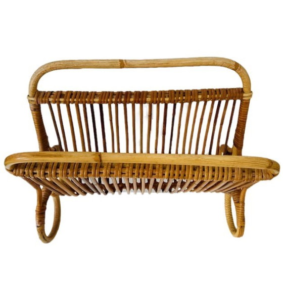 Image 1 of Vintage rattan reading tray Rohé Noordwolde 1950's
