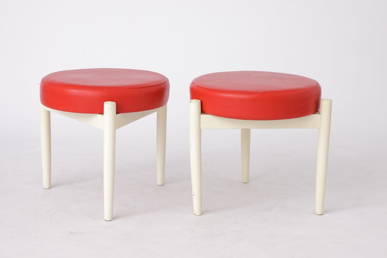 Image 1 of Pair Ottomans 1960s by Hugo Frandsen for Spøttrup, Denmark, Set of 2