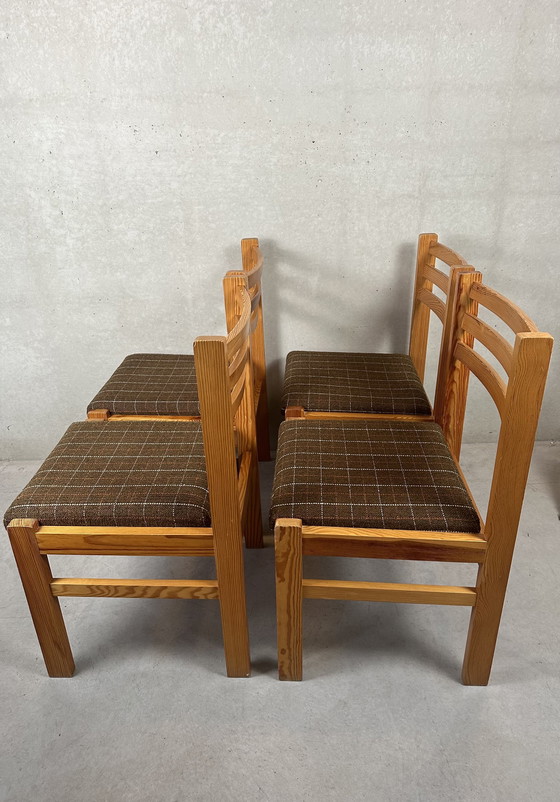 Image 1 of 4 chaises de salle à manger vintage