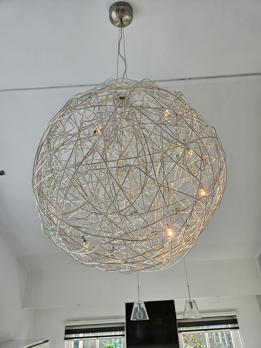 2x Modern Wire Pendant Lamps Bulb