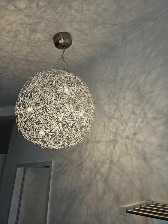 Image 1 of 2x Modern Wire Pendant Lamps Bulb