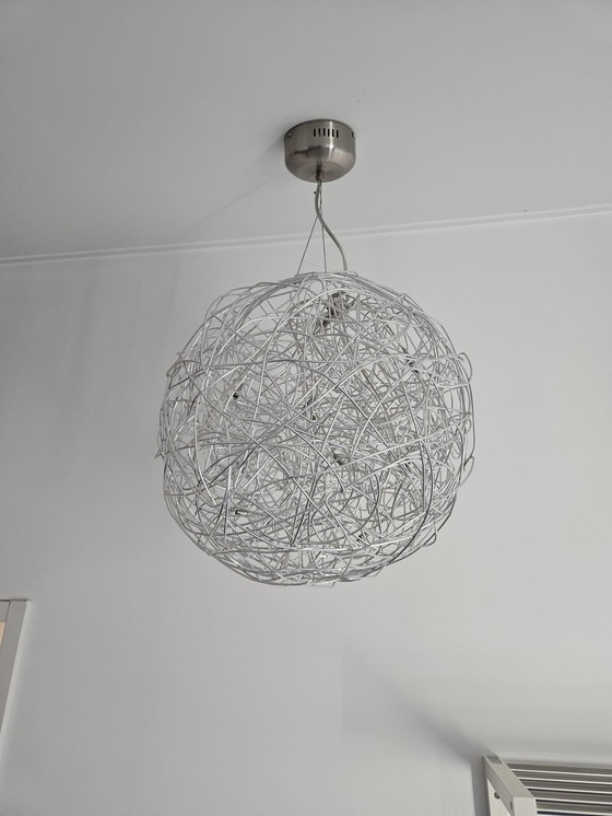 Image 1 of 2x Modern Wire Pendant Lamps Bulb