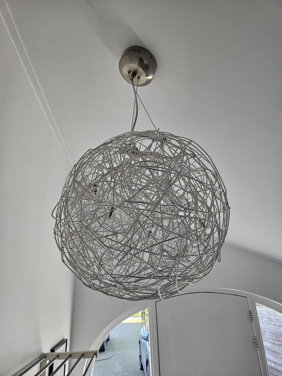 Image 1 of 2x Modern Wire Pendant Lamps Bulb