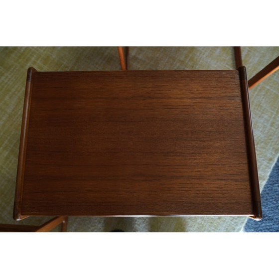 Image 1 of Mid century Danish teak nesting tables by Arne Hovmand Olsen for Mogens Kold, 1960