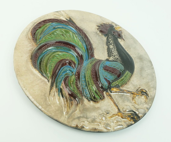 Image 1 of Vintage Ruscha Wall Tile Rooster Motif 1970S