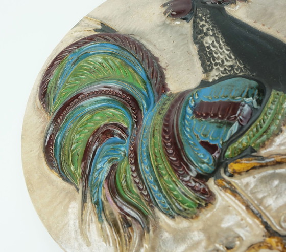 Image 1 of Vintage Ruscha Wall Tile Rooster Motif 1970S