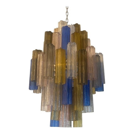 Image 1 of Contemporary Modern "Tronco" Murano Glass Sputnik Chandelier Venini Style