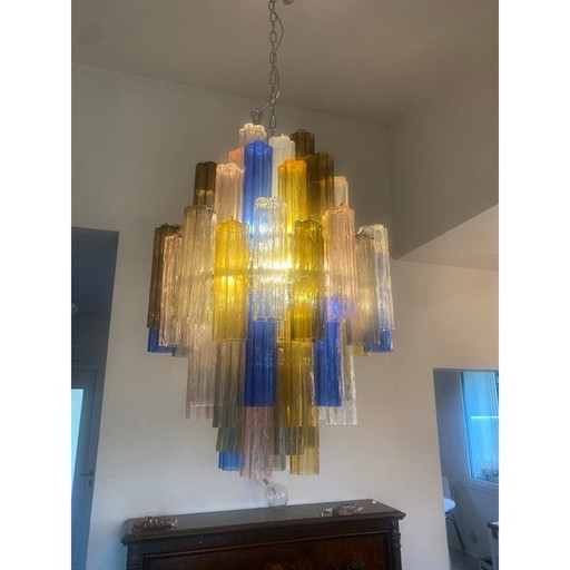 Contemporary Modern "Tronco" Murano Glass Sputnik Chandelier Venini Style