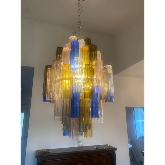 Image 1 of Contemporary Modern "Tronco" Murano Glass Sputnik Chandelier Venini Style