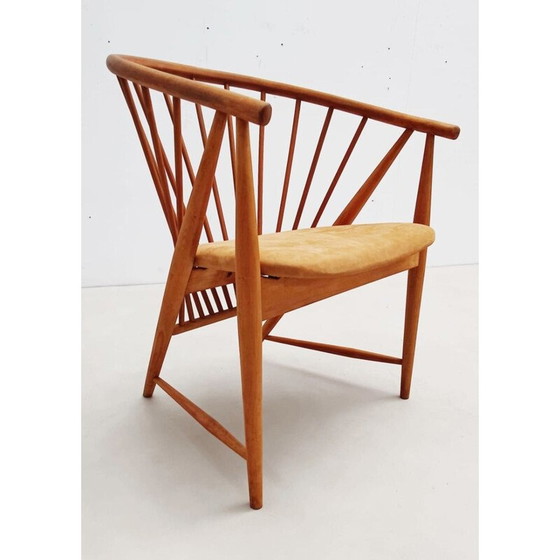 Image 1 of Poltrona in legno di metà secolo modello "Sun feather" di Sonna Rosen per Nassjo Stolfabrik, Svezia 1948