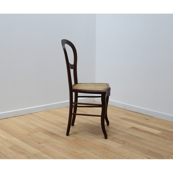 Image 1 of Vintage cherrywood chair with cane seat
