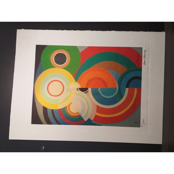Image 1 of Vintage lithograph "Abstract II" by Sonia Delaunay, 2010