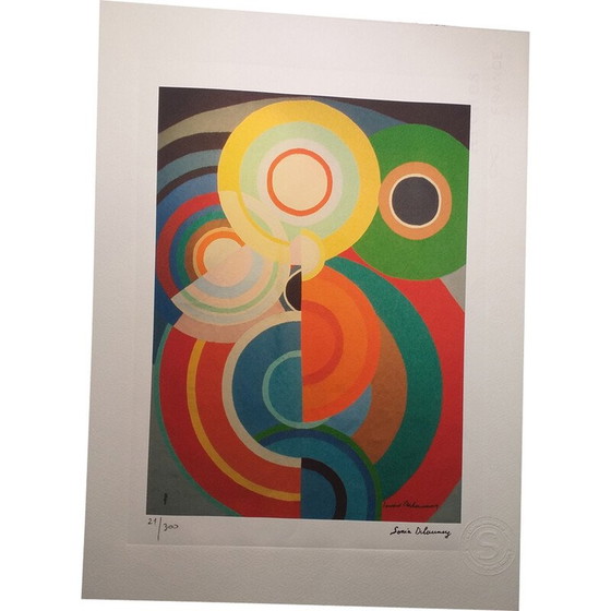 Image 1 of Vintage lithograph "Abstract II" by Sonia Delaunay, 2010
