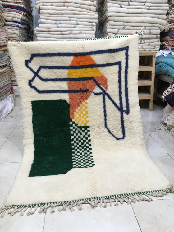 Image 1 of Exceptionnel tapis berbère marocain Mrirt 1m83 x 1m29