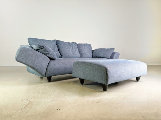 Image 1 of Rolf Benz Sofa 333 Couch With Ottoman Footstool Three-Seater