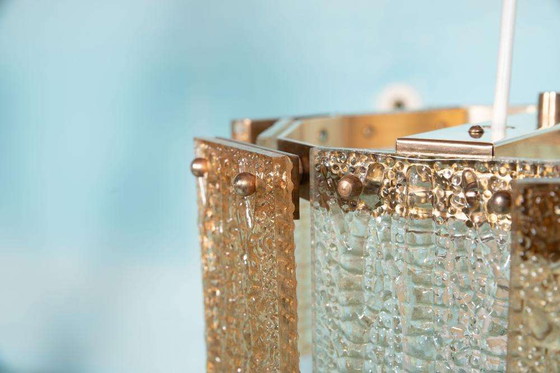 Image 1 of Lampada a sospensione vintage in vetro Orrefors, sospensione in vetro Regency anni '60