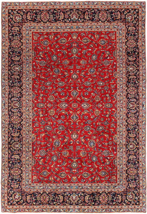 Persian carpet Kashan 3,40 X 2,33 Hand-knotted oriental rug No. 24623