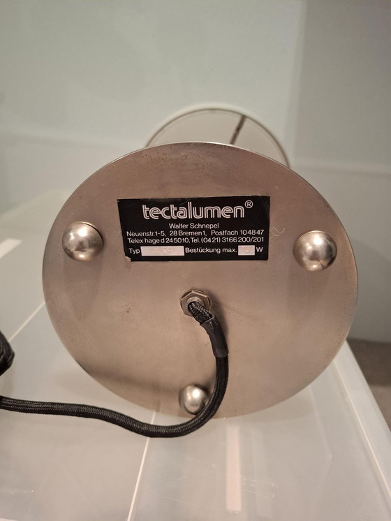 Image 1 of Design Table Lamp Wilhelm Wagenfeld, Label "Tectalumen Walter Schnepel"