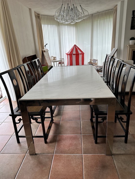 Image 1 of Marble dining table white