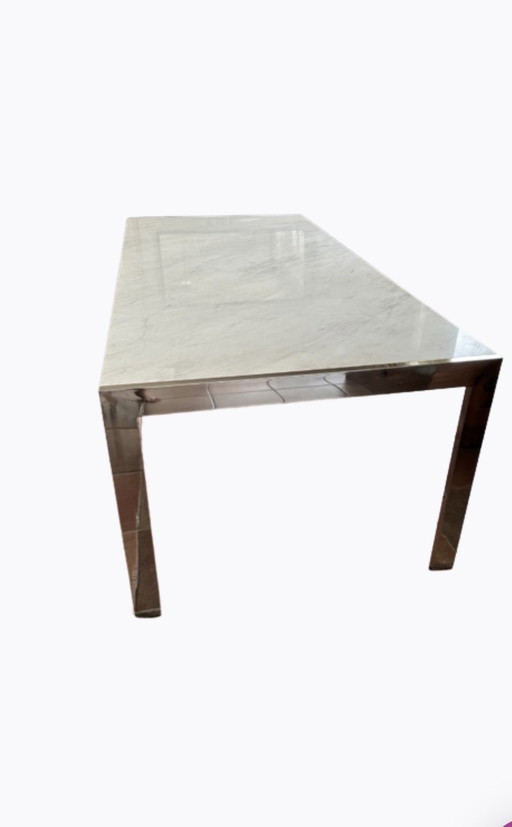 Marble dining table white