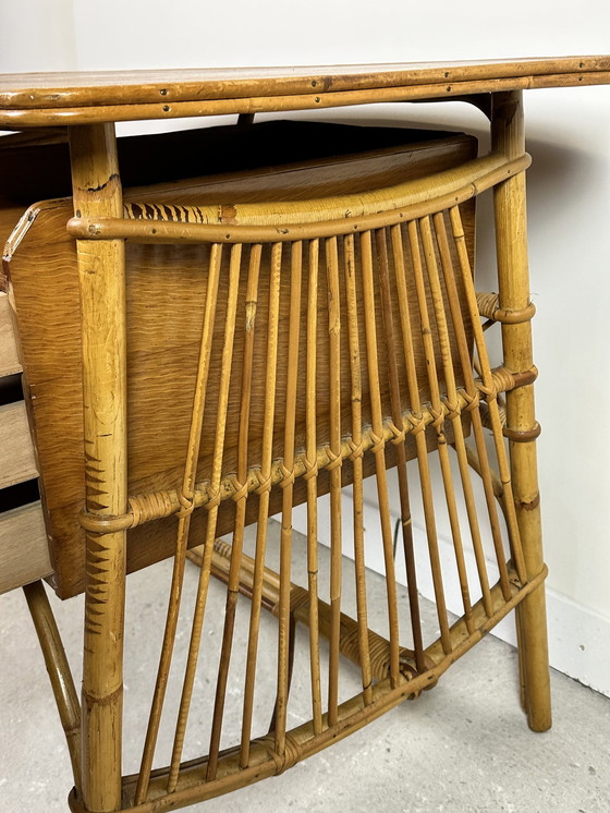 Image 1 of  Scrivania vintage in rattan 1960