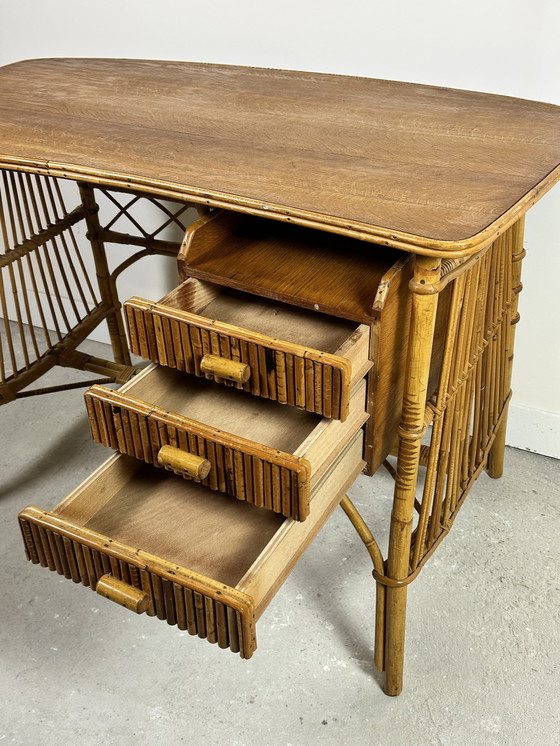 Image 1 of  Scrivania vintage in rattan 1960