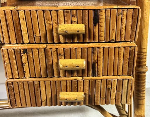  Vintage Rattan Desk 1960
