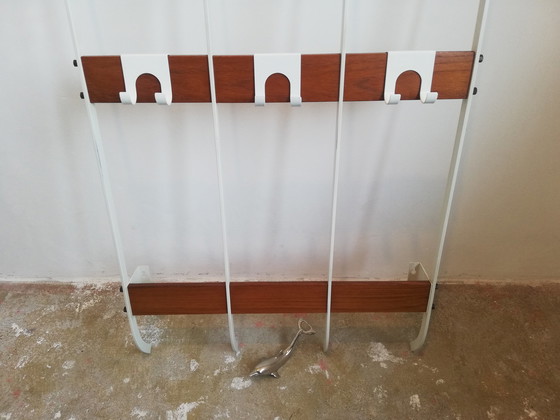 Image 1 of Wall Coat Rack Teak Steel