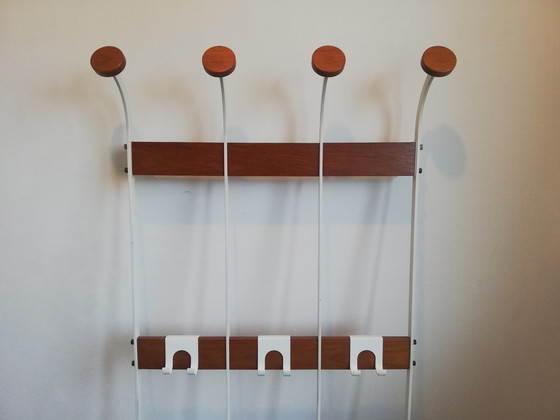 Image 1 of Wall Coat Rack Teak Steel