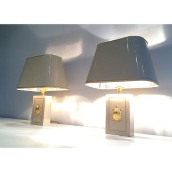 Image 1 of Coppia di lampade vintage con tartarughe dorate, 1970