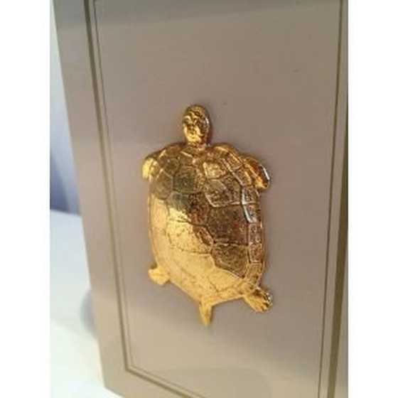 Image 1 of Coppia di lampade vintage con tartarughe dorate, 1970