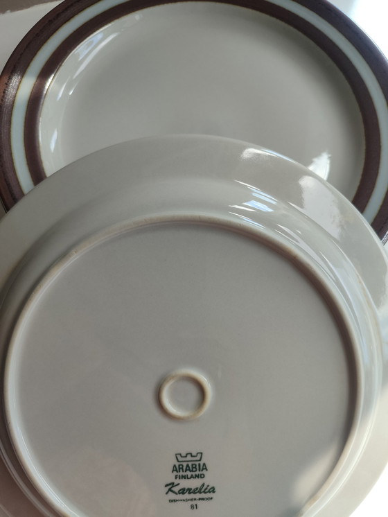 Image 1 of 6x Arabia Finland Karelia Dinner plates