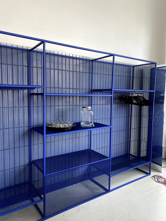 Image 1 of Hand made steel cabinet powder coated blue