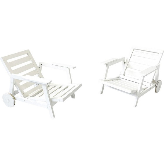 Image 1 of Pair of vintage Florida garden armchairs by Carlo Hauner for Fratelli Reguitti, 1960