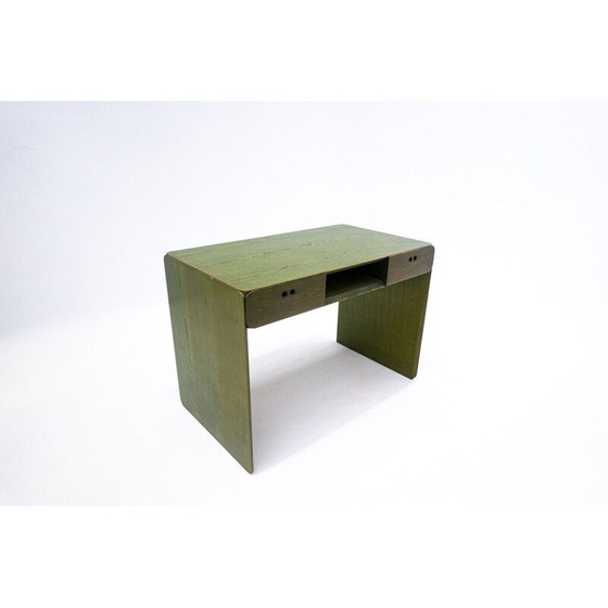 Image 1 of Scrivania in legno verde di metà secolo di Derk Jan de Vries, Paesi Bassi, anni '60
